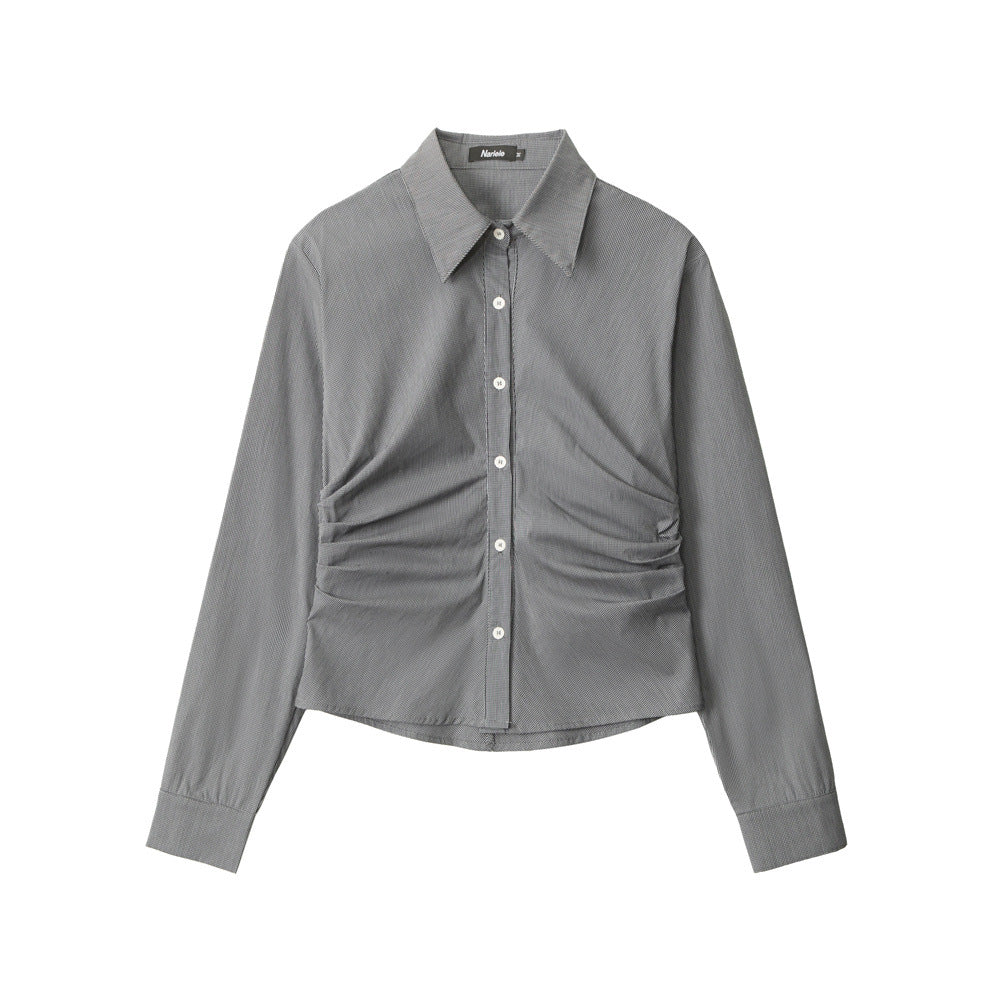 Nariele Slim Fit Skinny Waist Long Sleeve Shirt