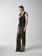 noEmosen Dissolved Camouflage Drop Crotch Canvas Pants