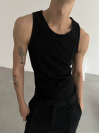 COLN Vertical Striped Sleeveless Vest