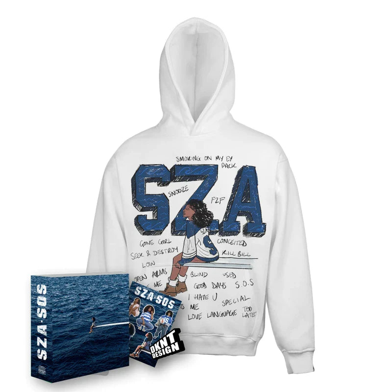 DKNT SZA SOS hand-painted graffiti Hoodie