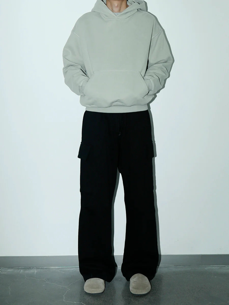 PLUS NO LOGO Pleated Loose Straight Trousers