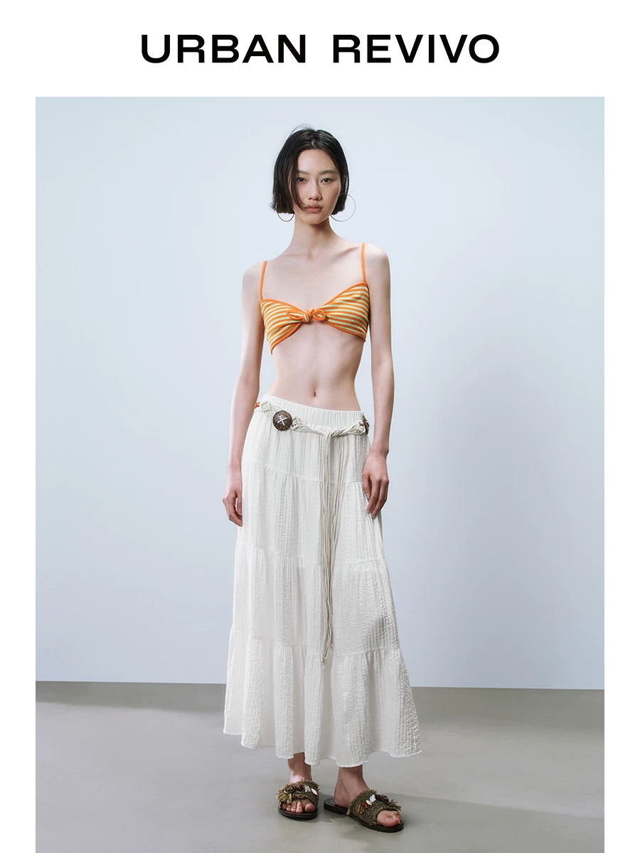 Urban Revivo Ballet Pleated Elastic Skirt