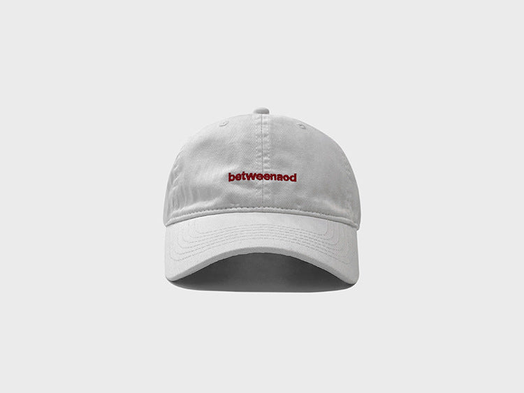 Pure Cotton Letter Embroidered Baseball Cap