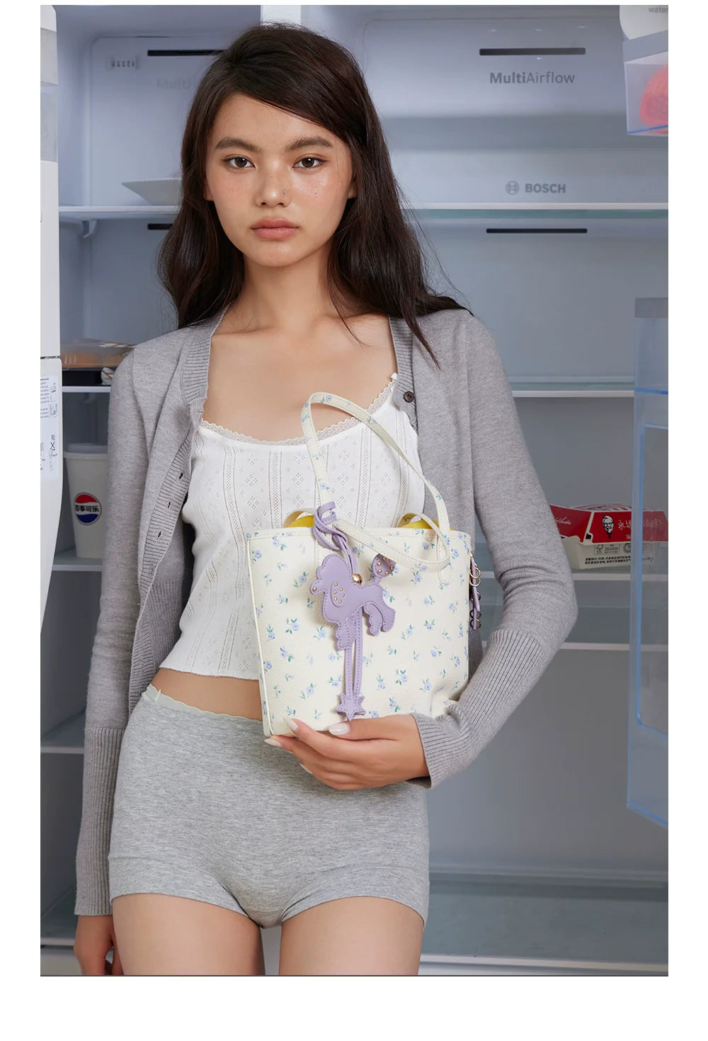 ECODAY Floral Shoulder Handbag