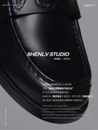 SHENLV STUDIO Vampire embossed cowhide loafers