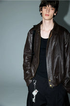 KREATE Contrasting Vintage Suede Jacket