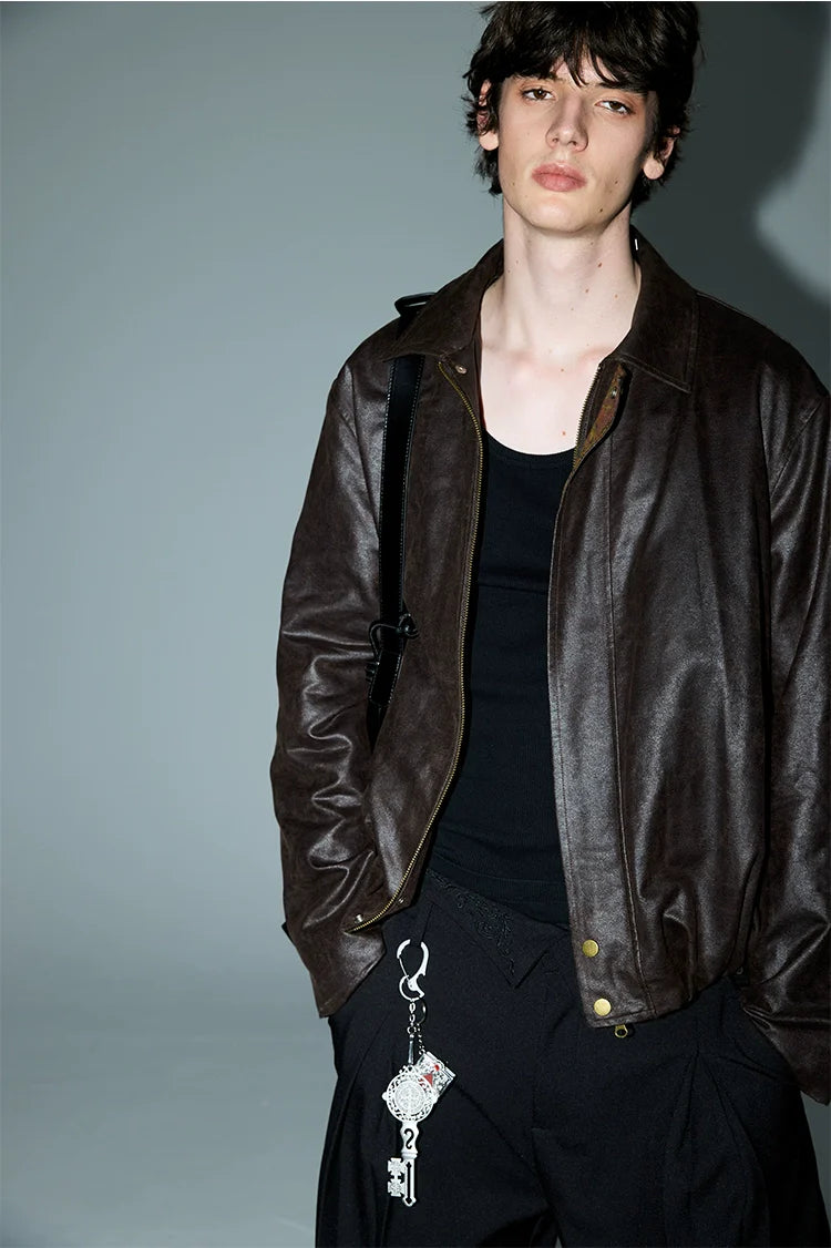 KREATE Contrasting Vintage Suede Jacket