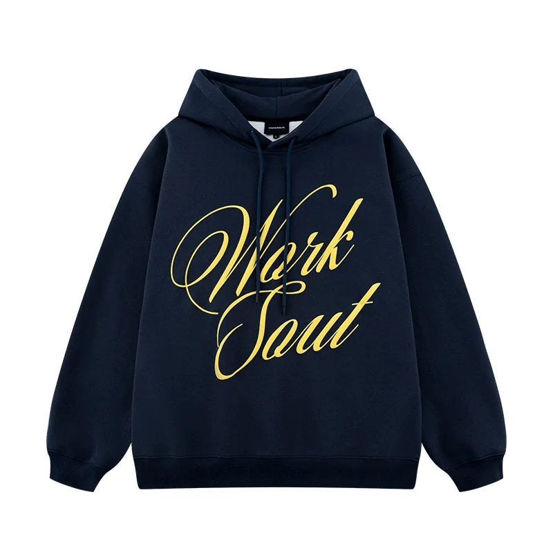 NICEBAD Flower LOGO Printed Hooded Sweater
