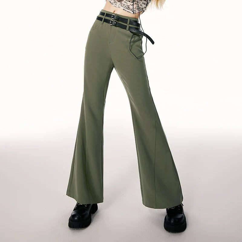 Imone Simple and Thin High-waisted Micro-pull Pants