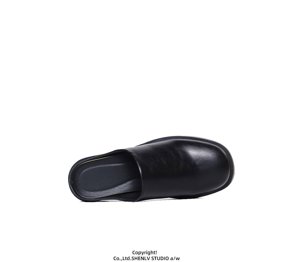 SHENLV STUDIO Leather Clogs