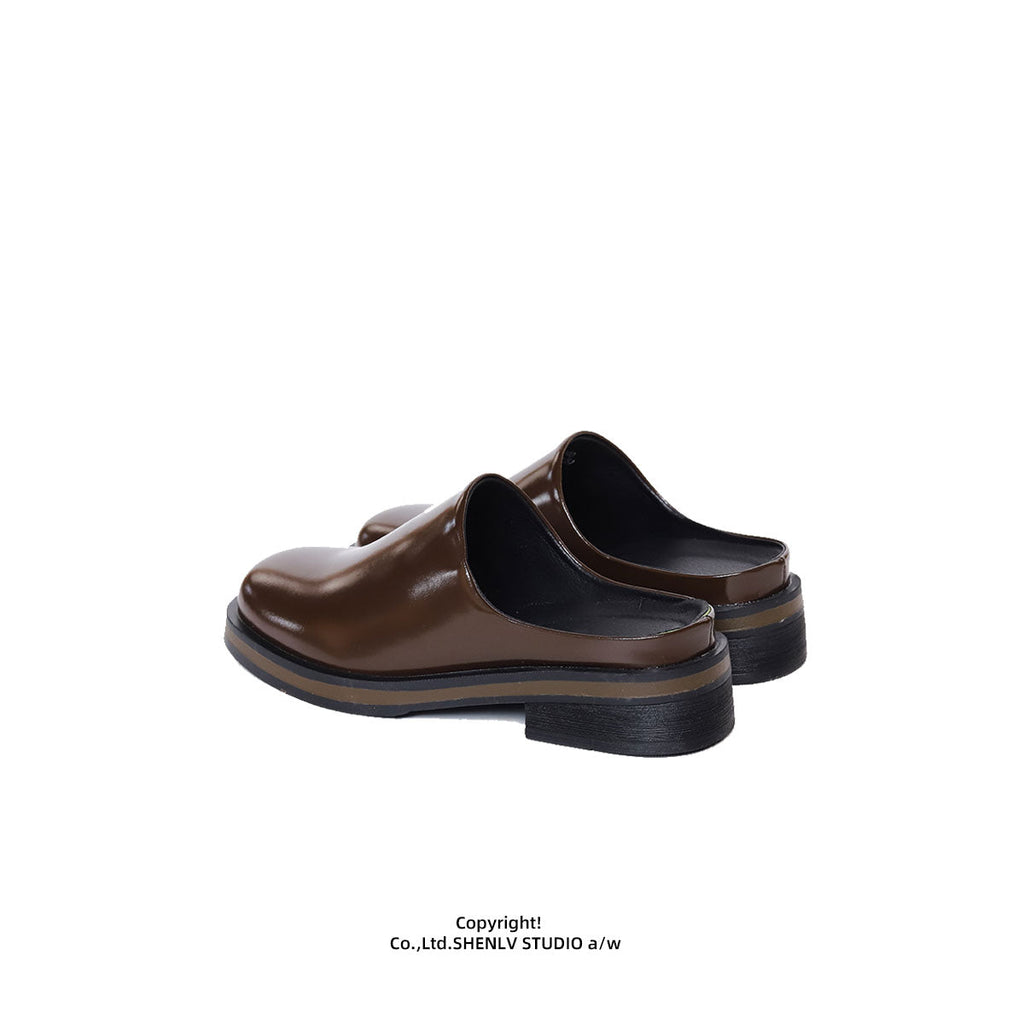 SHENLV STUDIO Leather Clogs