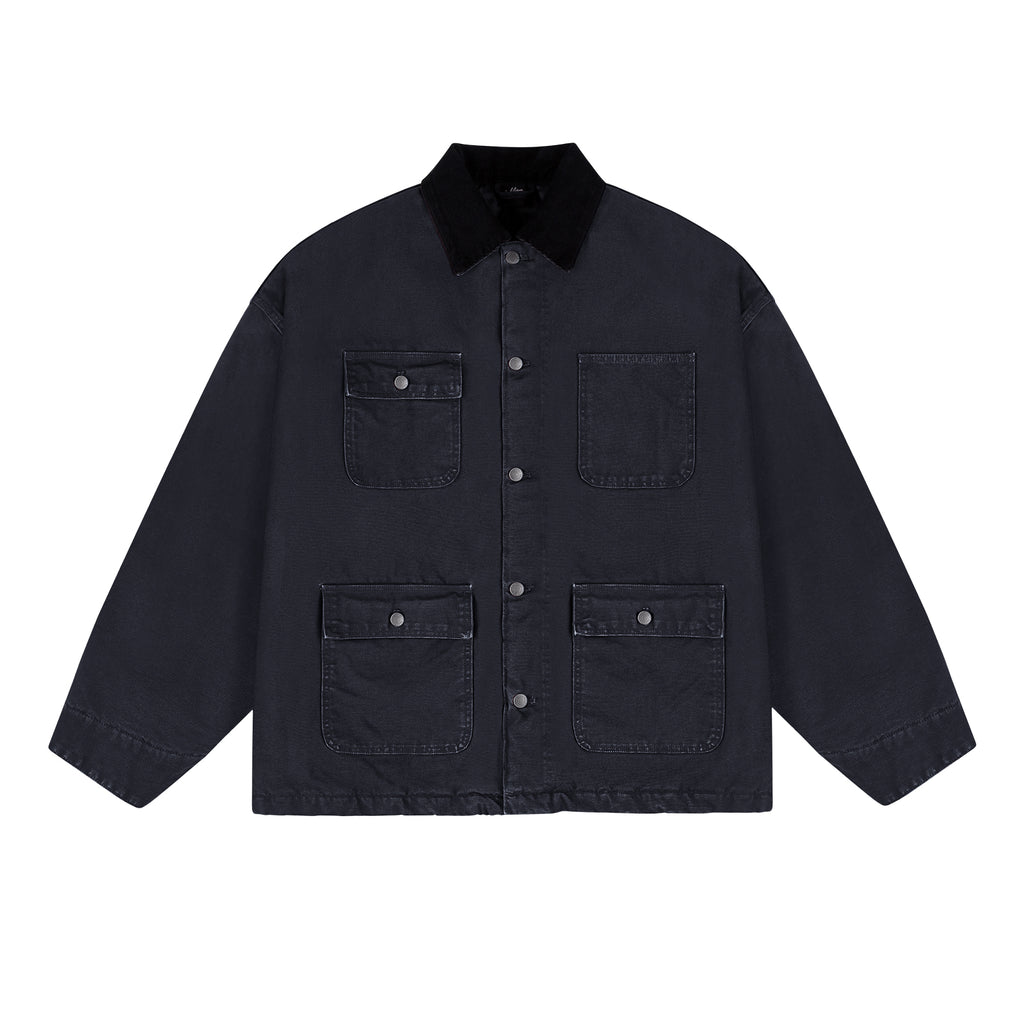 IDLT 15oz Michigan Loose Multi-Pocket Work Jacket – Washed Canvas