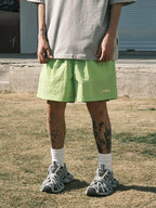 CoosRetro Embroidered Casual Loose Shorts