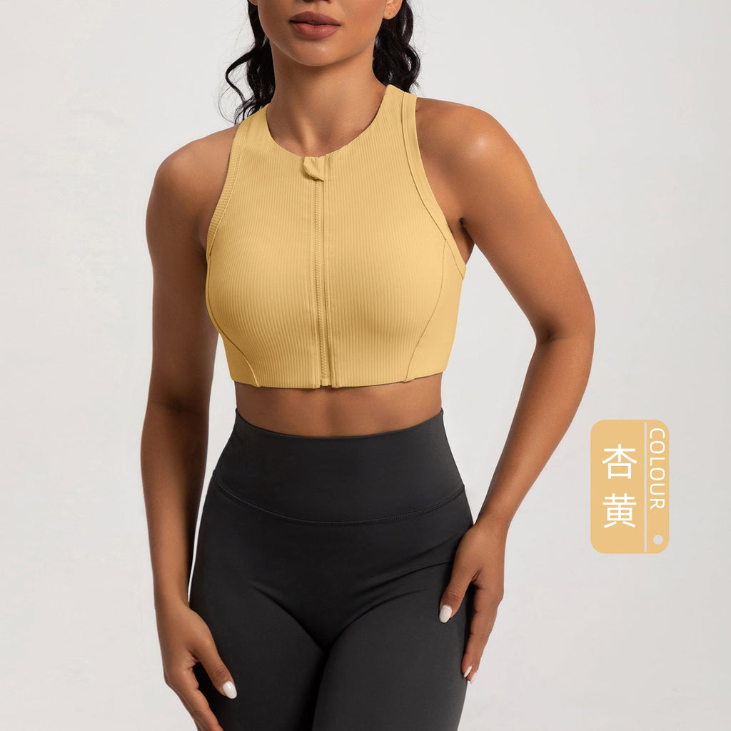 Athena Lulu Front Zip One-piece Yoga Bra