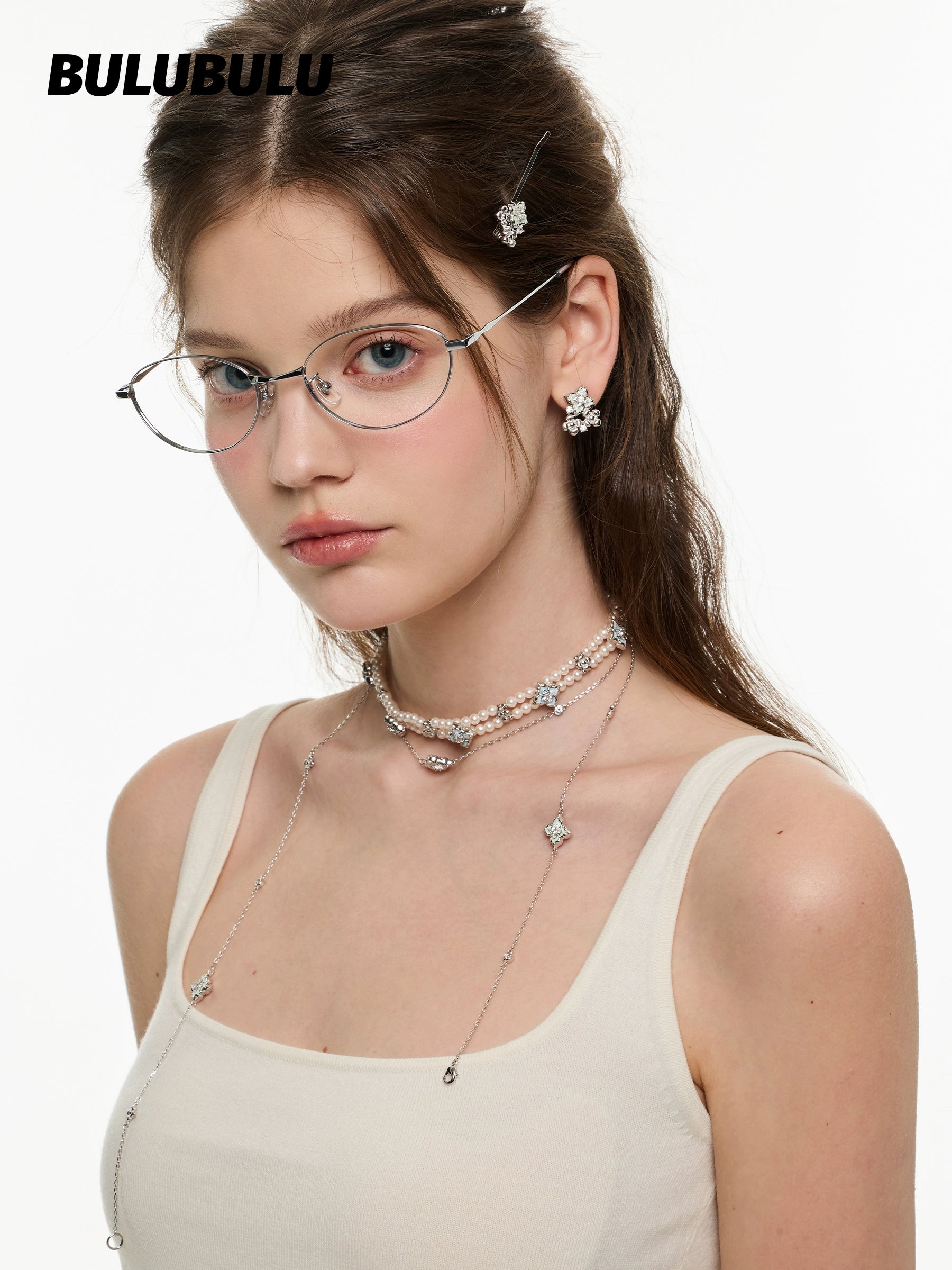 BULUBULU Shaoguang Stacked Pearl Long Necklace