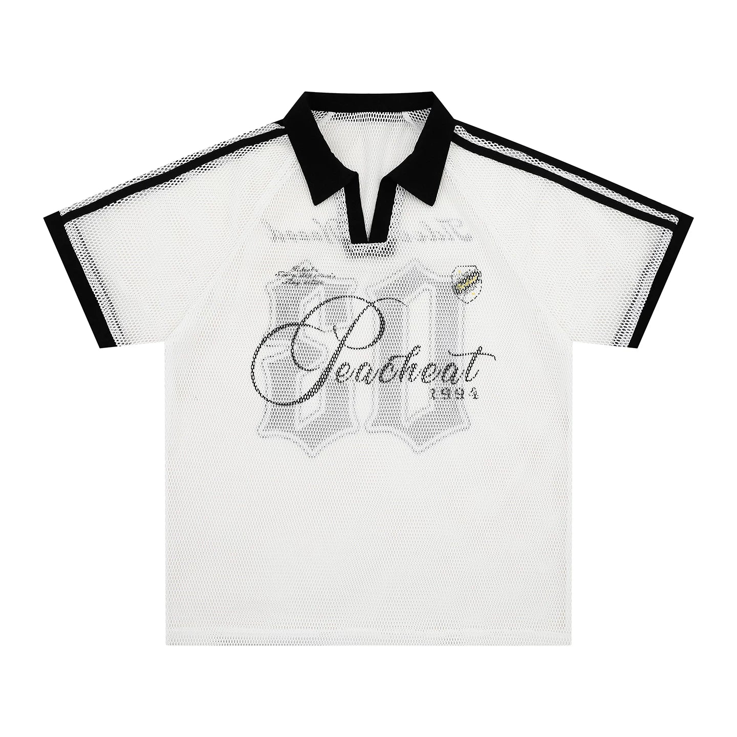 SIXMINU Street Sports Hollow Jersey Polo Shirt