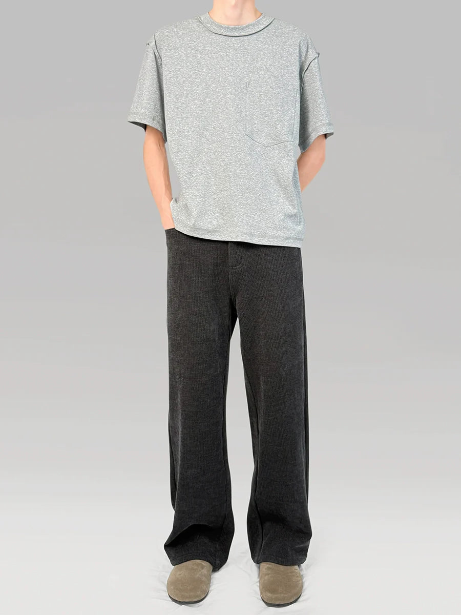 PLUS NO LOGO Corduroy Vertical Loose Straight-leg Pants