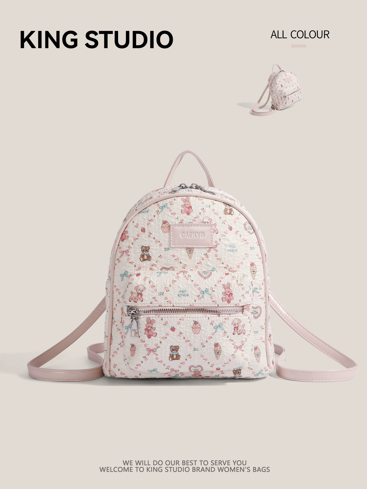 DrinKing Sweet Style Large Student Backpack