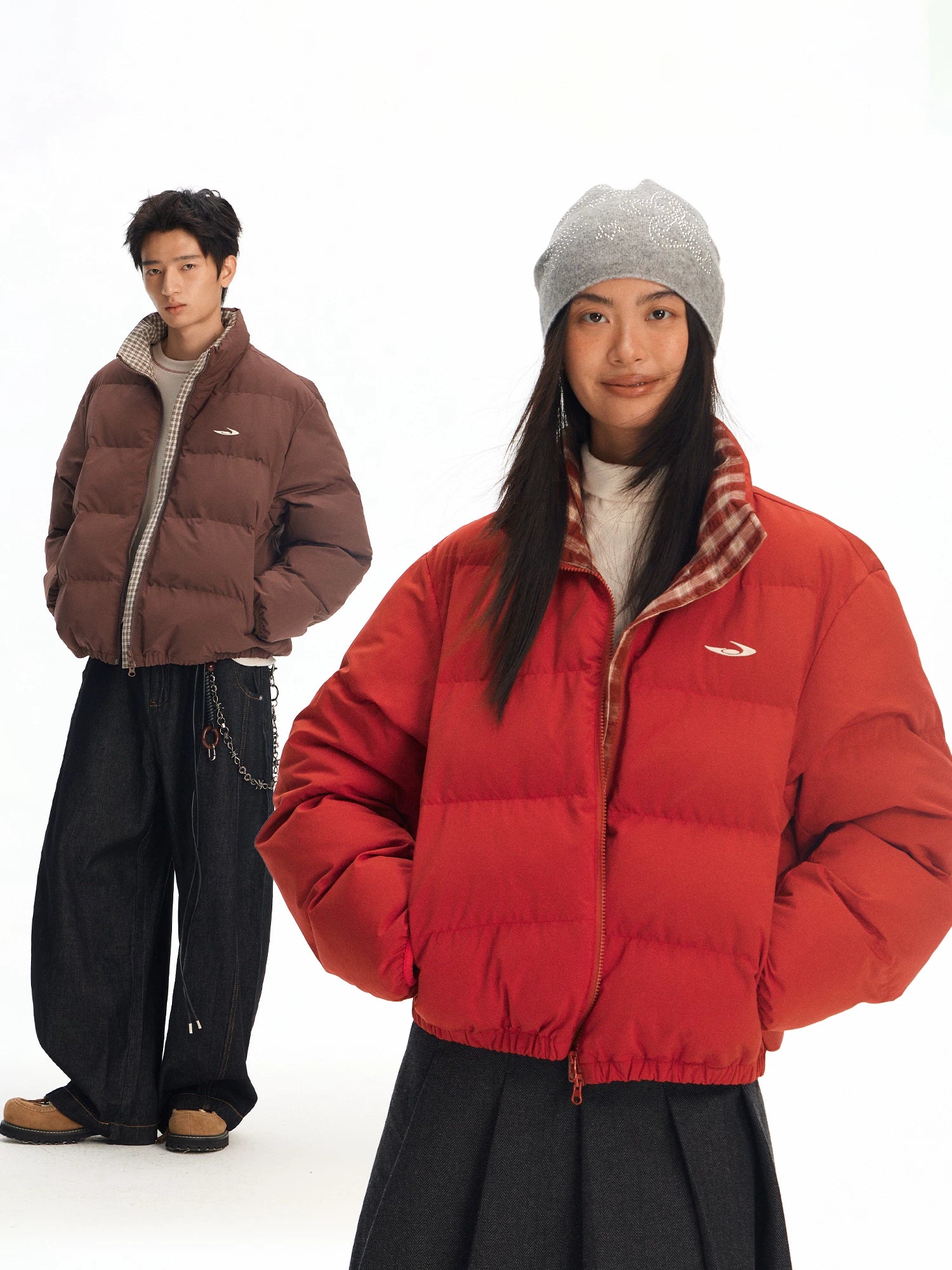 Mr. Jiangnan NewJNXS Christmas Plaid Patchwork Padded Jacket