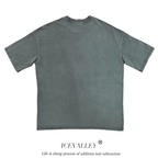 MELANIN Washed Gray Gothic Loose Short Sleeve T Shirt