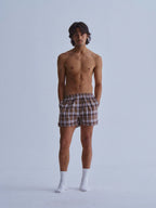 LIBERAFIT Knitted Plaid Cotton Boxer Shorts