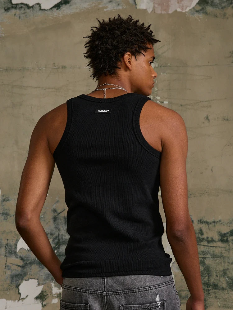 WildX Heavy Threaded Bottom Sleeveless Vest