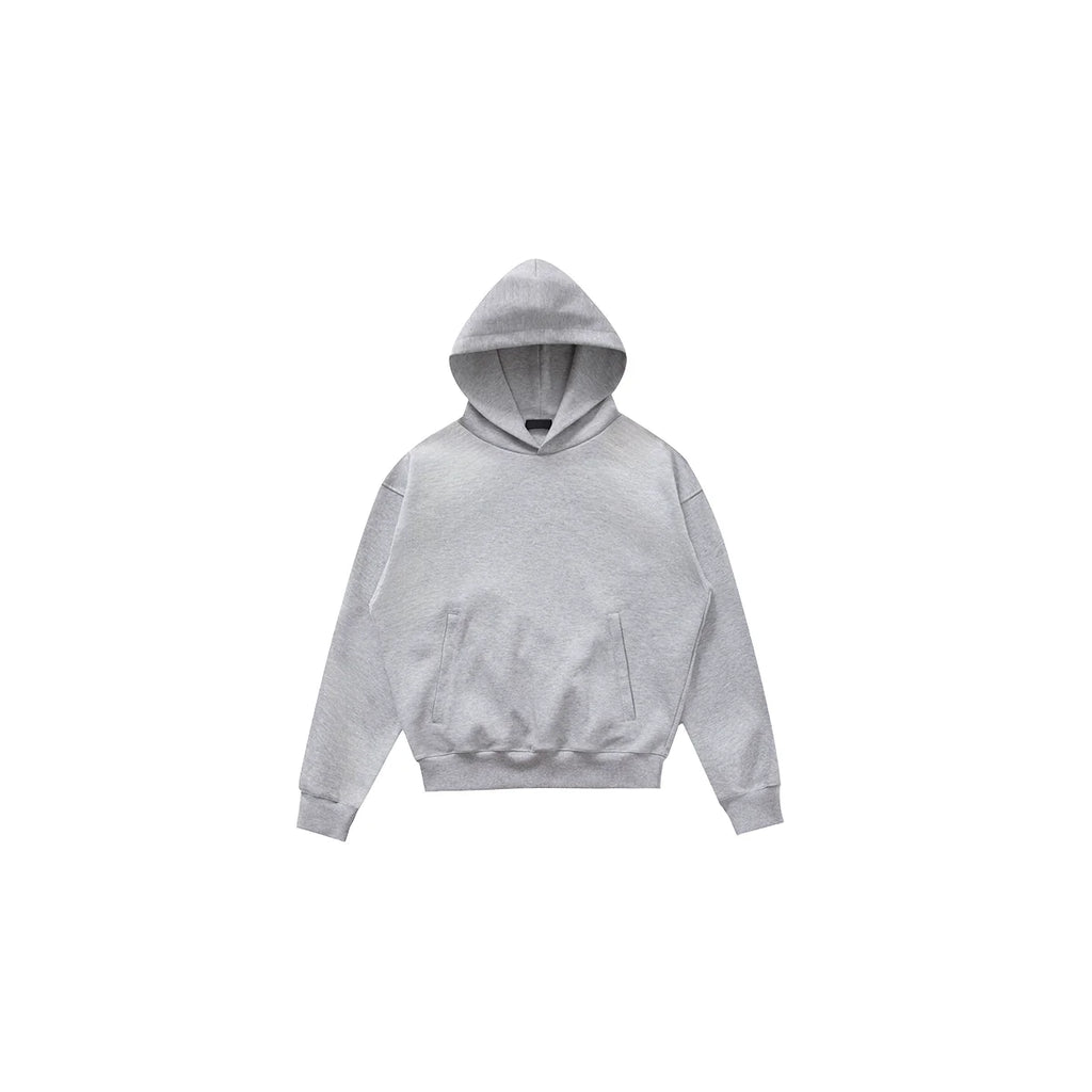 PLUS NO LOGO Double-sided Slippery Loose Pullover Hoodie