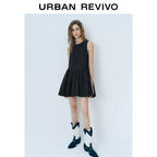 URBAN REVIVO Multi-strap Cotton Sleeveless Dress