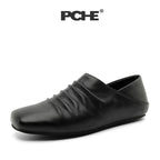 Pu Chen PUCH Pleated Square Toe Ballet Shoes