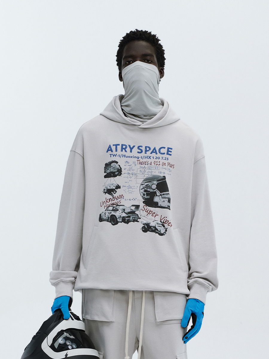 ATRY Mars Walk Design Draft Hooded Sweater