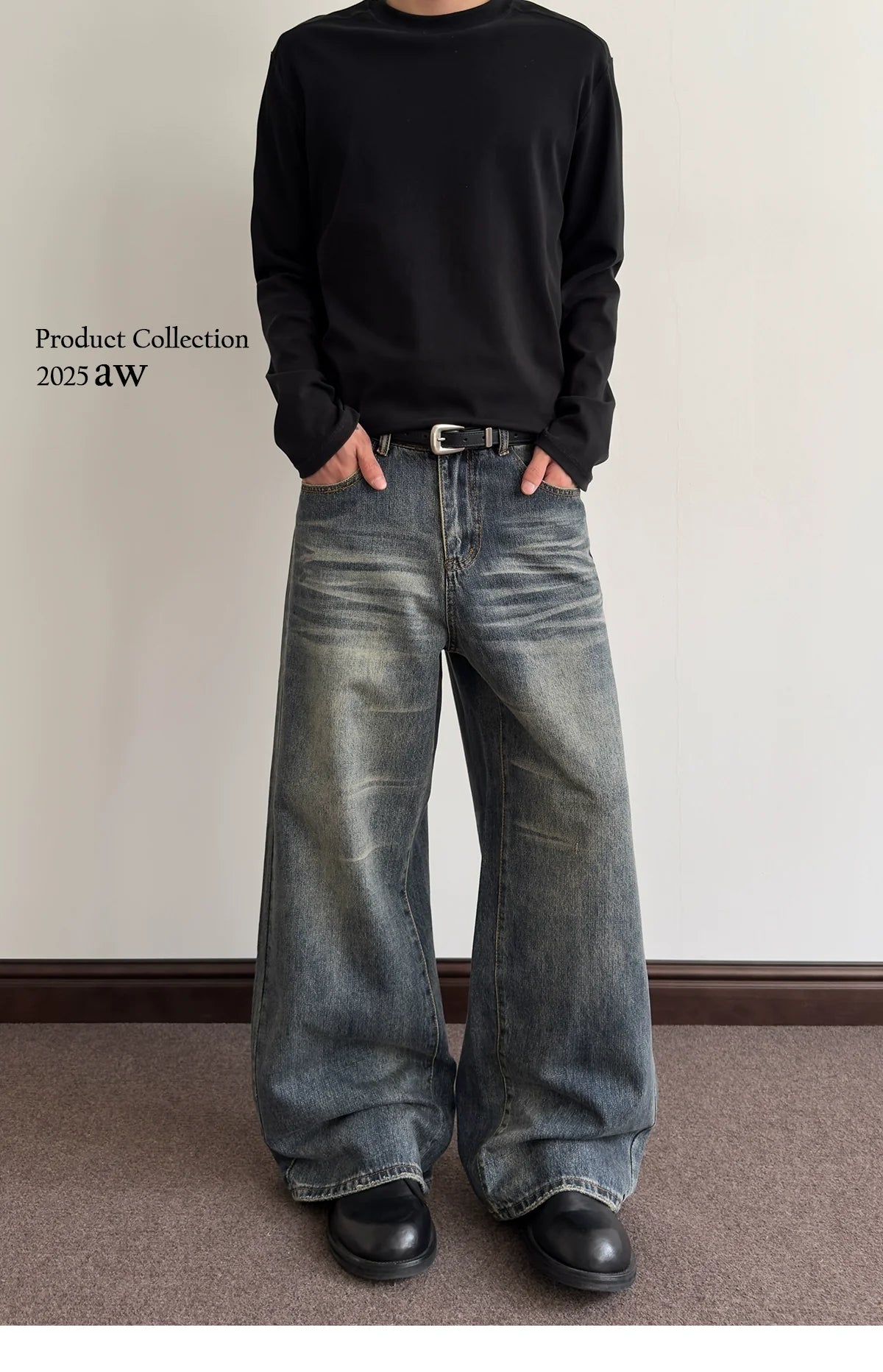 A PUEE Retro Cat Whisker Made Old Jeans