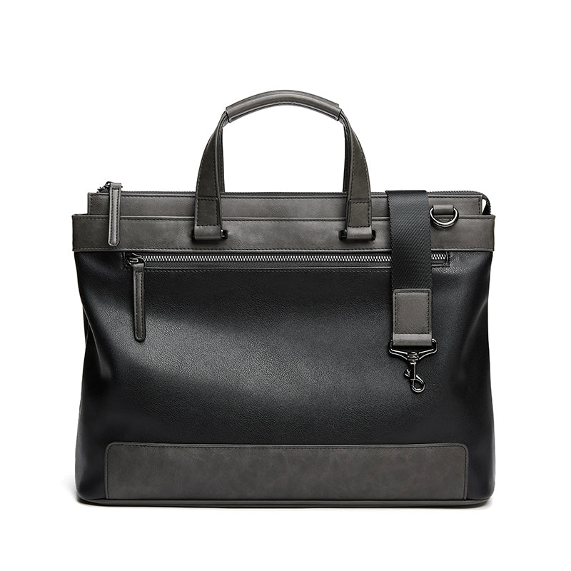 YADAMUI Vintage Spliced Portable Briefcase High-end Casual Commuter Bag