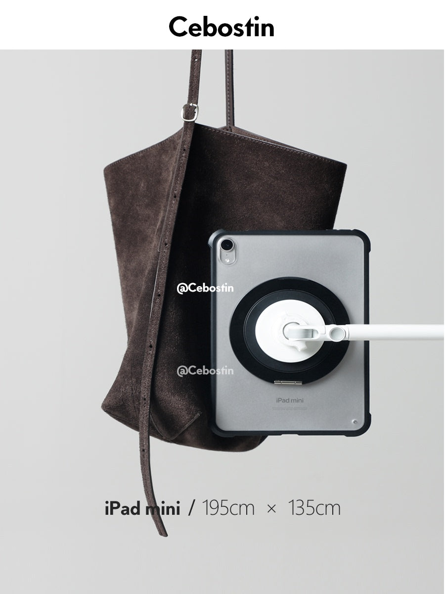 Cebostin First Layer Matte Cowhide Large Capacity Bucket Bag