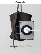 Cebostin First Layer Matte Cowhide Large Capacity Bucket Bag