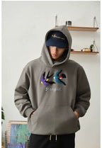 Battles Oolong Ball Double Bird Towel Embroidered Hoodie