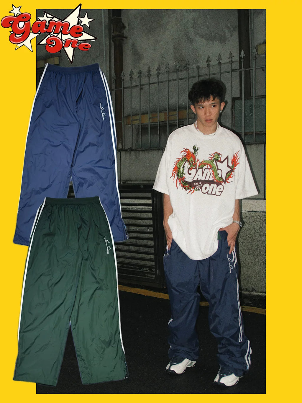 GameOne Signature Slogan Retro Sweatpants