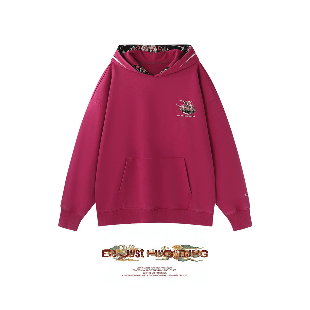 BJHG Retro Distressed Print Oversized Sweatshirt