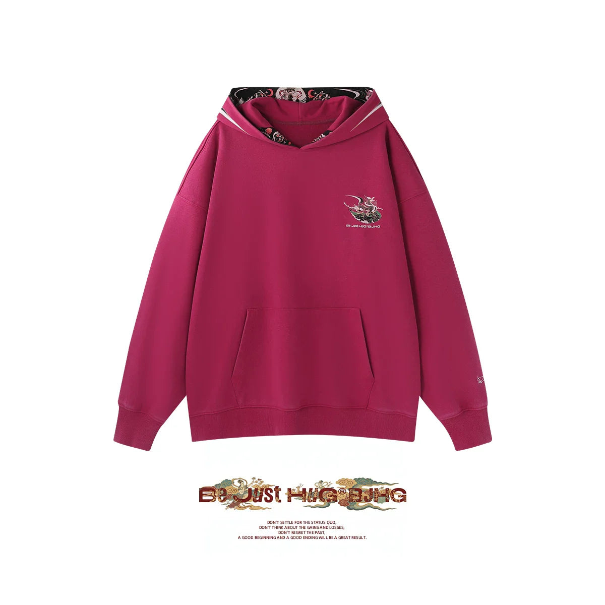 BJHG Retro Distressed Print Oversized Sweatshirt