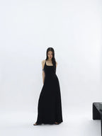 FUZZYKON Big U-neck Slim-fit I-shaped Sling Vest Dress