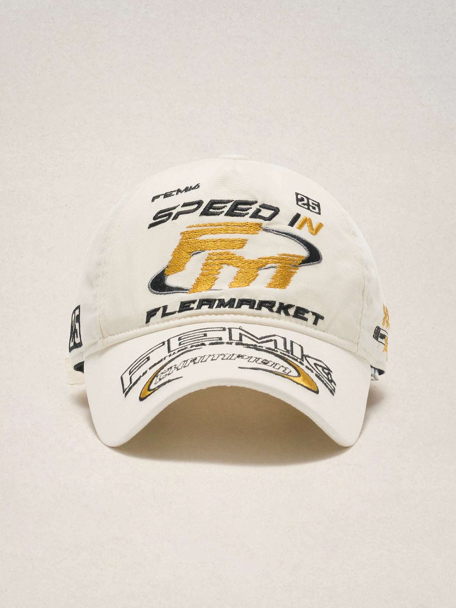 Fleamarket American Heavy Embroidered Letter Racing Cap
