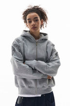 WebSurfGroup Minimalist Embroidered Pattern Velvet Jacket