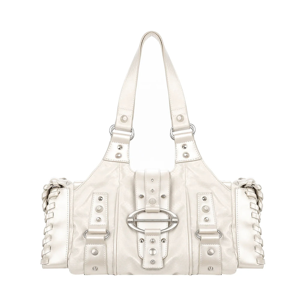 JANDRESS Snakeskin Rivet Underarm Bag