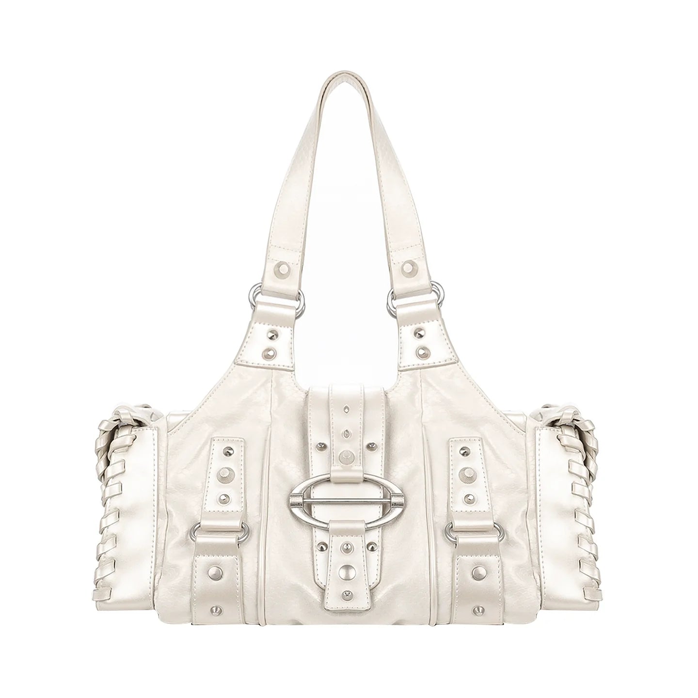 JANDRESS Snakeskin Rivet Underarm Bag