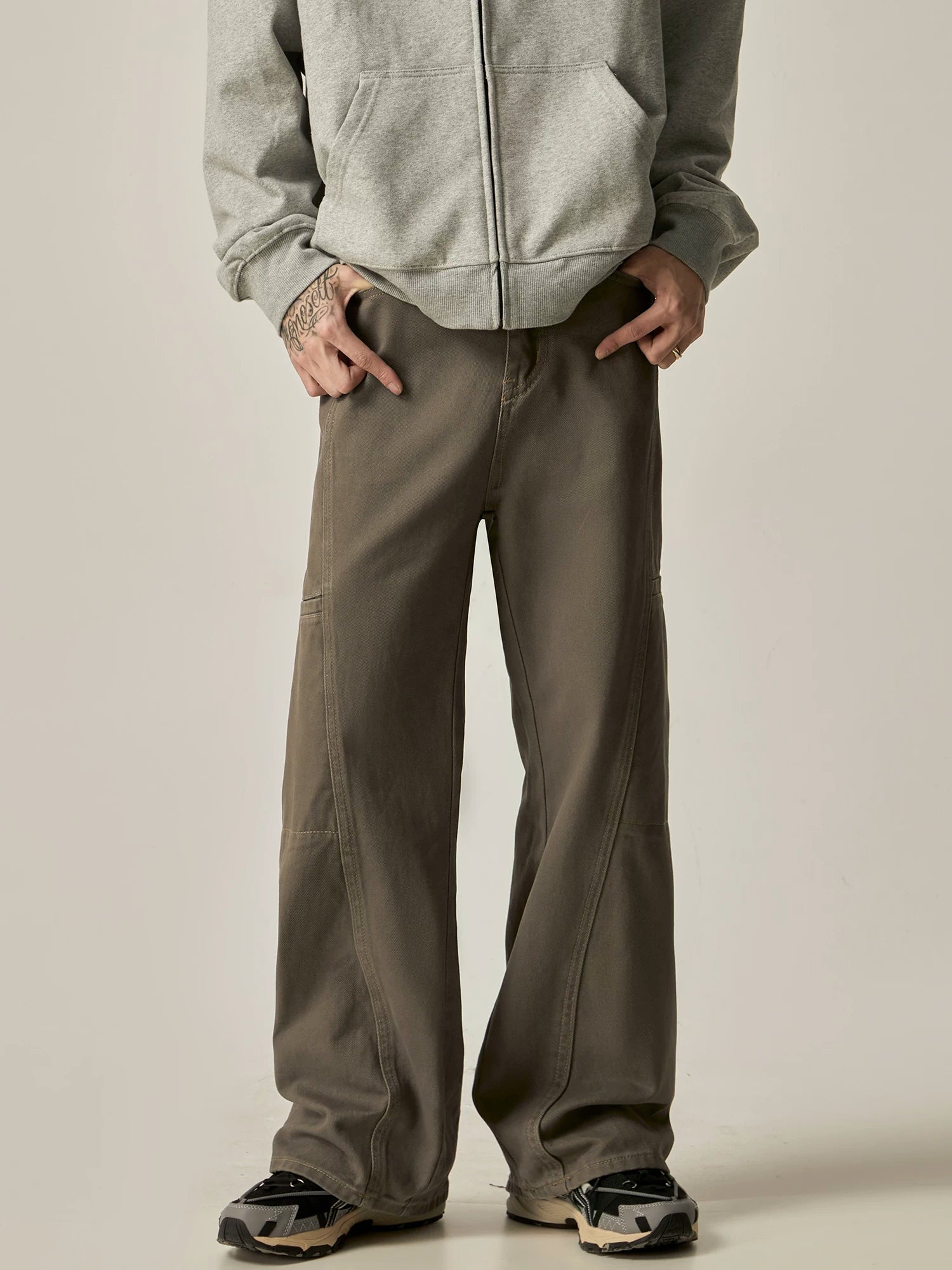 ISIETS Straight Cleanfit Vintage Work Pants
