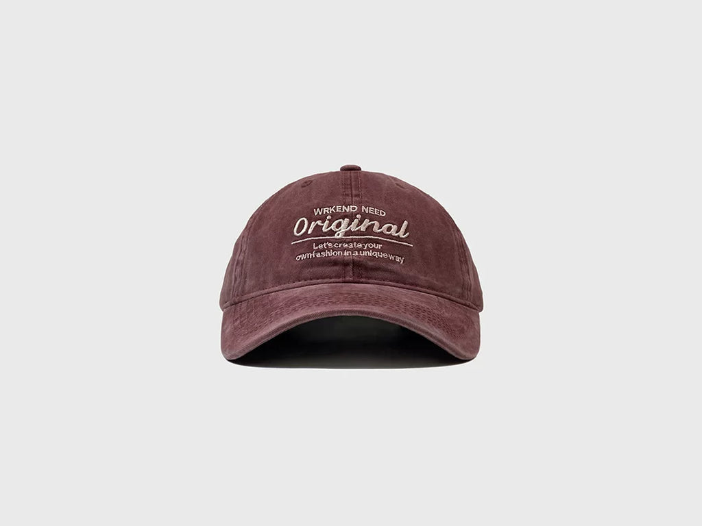 SONDER SHOP Washed Old Letter Baseball Cap