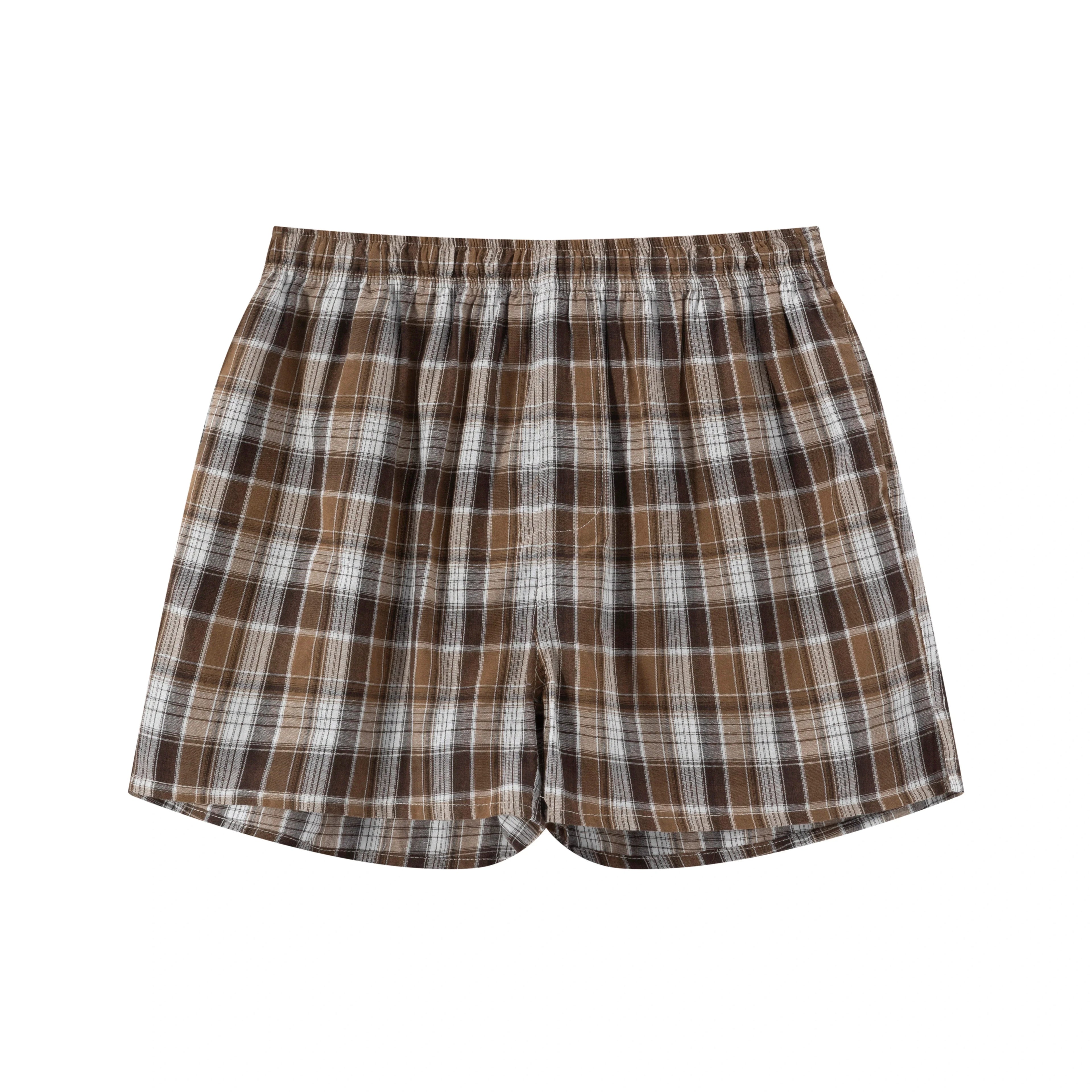 LIBERAFIT Knitted Plaid Cotton Boxer Shorts