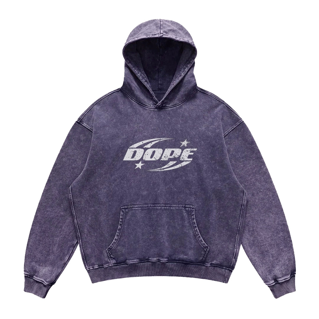 BOMBA STUDIO Retro Sports Oversize Hooded Sweatshirt