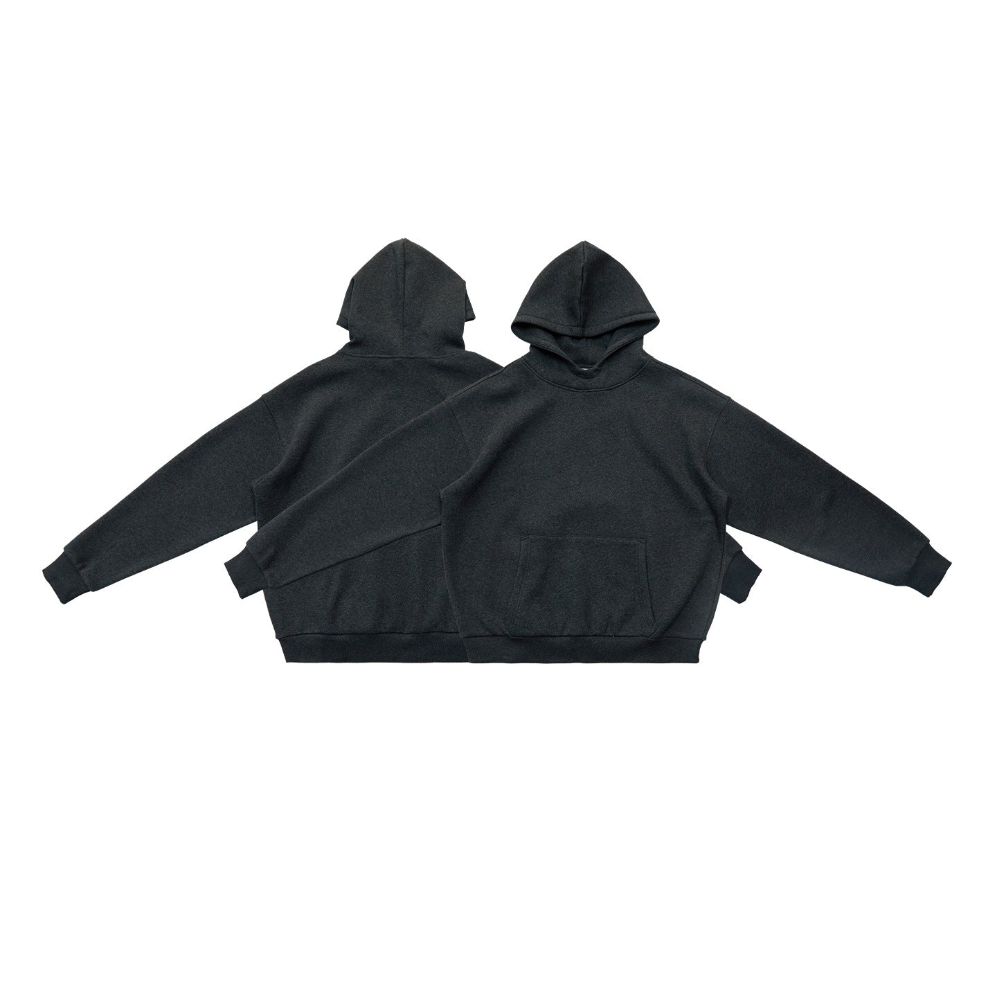 UNF Silk Wool Fleece Thermal Silhouette Hooded Sweater