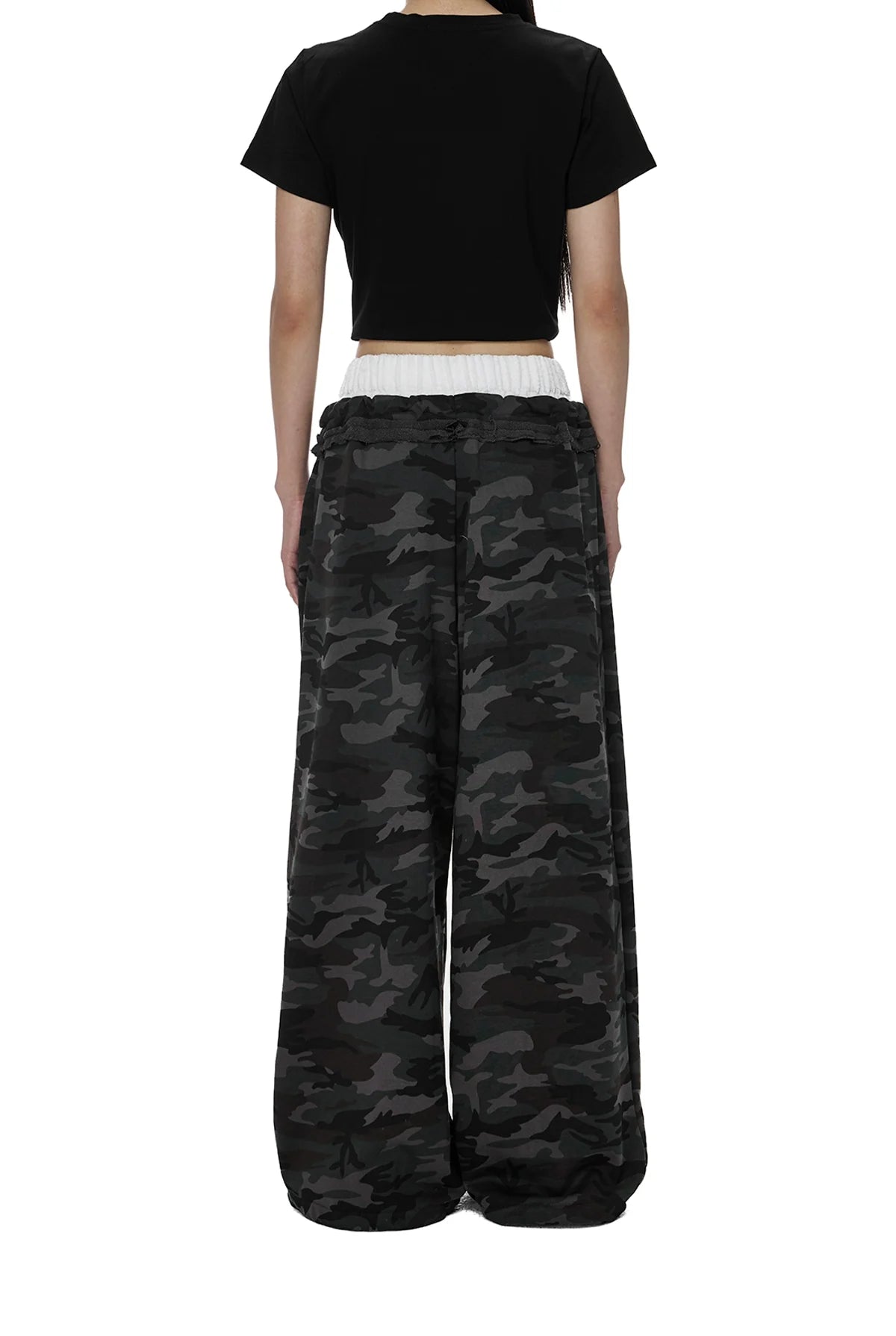 EZEK Camouflage Print Wide-leg Loose-fitting Floor Pants