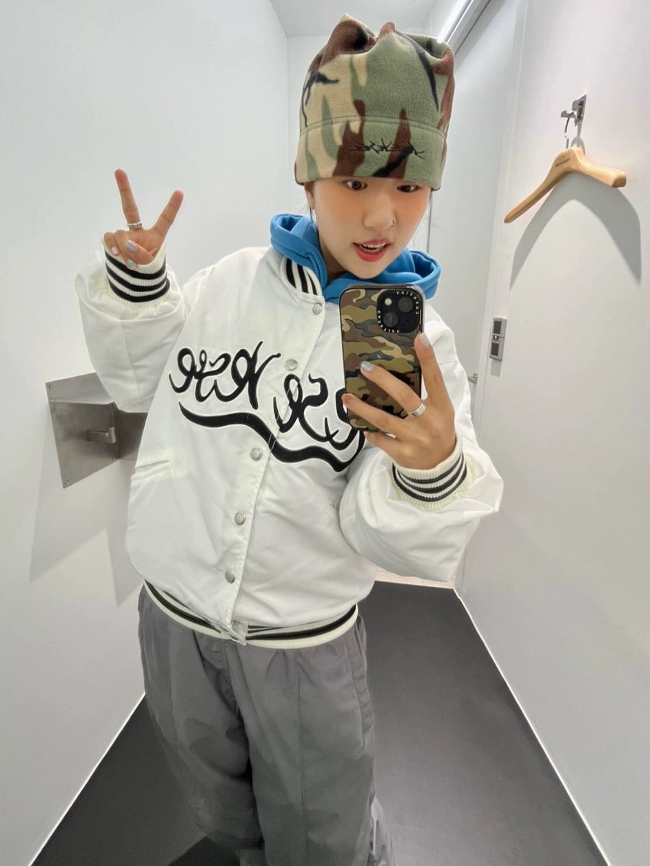 I4P STUDIO YESEYESEE C-Logo Embroidered Sports Jacket Cardigan